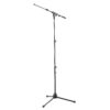 K&M Konig & Meyer 25200.500.55 Microphone Stand With 2 Piece Telescopic Boom Arm | Easy Height Adjustment | Folding Leg Design | Non-Slip Tripod Base | Pro Grade for all Musicians | German Made Black 58 617P3Vo7BFL