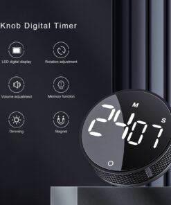 Alternative view of Digital Kitchen Timers, Visual timers Large LED Display Magnetic Countdown Countup Timer for Classroom Cooking Fitness Baking Studying Teaching, Easy for Kids and Seniors Black