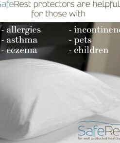 Alternative view of SafeRest Pillow Protector - Pack of 1 - Standard Size Waterproof Pillow Cover - Zippered Pillow Encasement for College Dorm Room, New Home, First Apartment - Cotton Terry, Waterproof, Breathable Standard 1-Pack