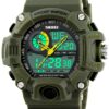 FANMIS Mens Analog Digital Dual Display Sports Watches Military Multifunctional 50M Waterproof LED Watch with Alarm Stopwatch Backlight 12H/24H Outdoor Running Swimming Green
