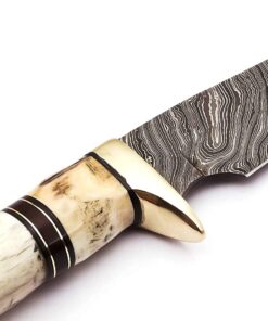 Skokie Knives Custom Hand Made Damascus Steel Hunting Knife Handle Stag Antler 9 617URtl6WL