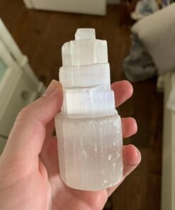 The Chrysalis Stone | Selenite Skyscraper | 4'' Tall | 1pc | Crystals and Healing Stones, Spiritual Gifts for Women, Reiki, Chakra, Yoga, Meditation Accessories 31 617UXMRV uL