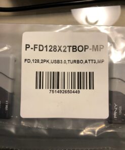 PNY 128GB Turbo Attaché 3 USB 3.0 Flash Drive, 2-Pack, Silver FLASH DRIVE - 2 PACK 30 617VEWIlujL