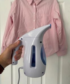 Hilife Steamer for Clothes, Portable Handheld Design, 240ml Big Capacity, 700W, Strong Penetrating Steam, Removes Wrinkle, for Home, Office and Travel(ONLY FOR 120V) (Blue) Blue 37 617XoI5ypiL