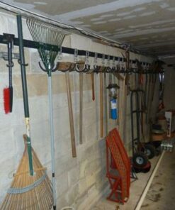 Rubbermaid FastTrack Wall Mounted Storage and Organization System Rail for Home and Garage, Horizontal 48", Holds up to 1,750 pounds, Black, Perfect for Yard Tools/Sports Equipment/Ladders 48" Rail 62 617Z4gcvw L