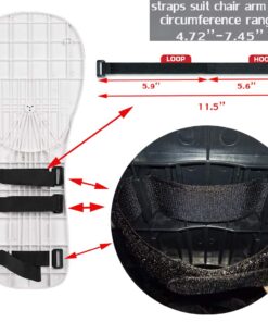 SKYZONAL Home Office Computer Arm Rest Chair Armrest Mouse Pad Mat Wrist Support Black (Please Measure Chair arm Rest Size and Confirm Our Straps Size Before Ordering) 20 617ZPlTAVCL