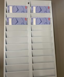 Pyramid Time Systems Pyramid Badge Rack, 40 Pockets, 8-1/4 x 1/2 x 22-1/2 Inches, Gray (PTI5004SP) 40 slot 4 617Zvf0A8 L