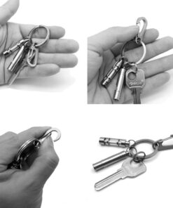 TI-EDC Titanium Keychain Carabiner Clip - Mini Quick Release Snap Hook and Key Ring, Key Organizer Holder for Men and Women Standerd 19 617a0ORTp0L