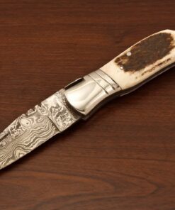 FM Custom Made Damascus Steel Folding Knife (Lock Back) Pt (2575-2612) 15 617a1T2xWML