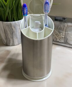 OXO Good Grips Stainless Steel Toothbrush Organizer 9.75 Inch 36 617aIpRkxL