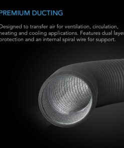 AC Infinity Flexible 6-Inch Aluminum Ducting, Heavy-Duty Four-Layer Protection, 25-Feet Long for Heating Cooling Ventilation and Exhaust 26 617bT01GrvL 3