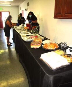 Gee Di Moda Rectangle Tablecloth | 90 x 156 Inch - Black Rectangular Table Cloth for 8 Foot Table in Washable Polyester | Great for Buffet Table, Parties, Holiday Dinner, Wedding & Baby Shower Black Tablecloth 14 617bYo XnUL