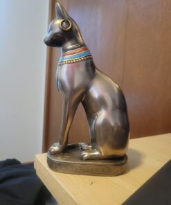 Top Collection Goddess Bastet Statue - Ancient Egyptian Goddess of Protection Sculpture in Premium Cold Cast Bronze - 8-Inch Collectible Fertility Cat Figurine 53 617d0JXrrL