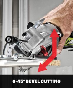 Rockwell 4-1/2” Compact Circular Saw, 5 amps, 3500 rpm, with Dust Port and Starter Kit– RK3441K , Black 33 617fSJnn4TL