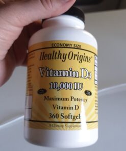 Healthy Origins Vitamin D3 (Lanolin) 10,000 IU Softgel - Bone Health and Immune Support Supplement - Easily Absorbable Vitamin D Supplements - Gluten-Free Vitamin D3 Supplement - 360 Softgels 360 Count (Pack of 1) 27 617gDj JudL