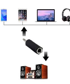 Alternative view of CERRXIAN 3.5mm 1/8 3 Pole Male Plug to 6.35mm 1/4 Inch Female Stereo Jack Audio Adapter Headphone Microphone Converter Connector-2 Pack