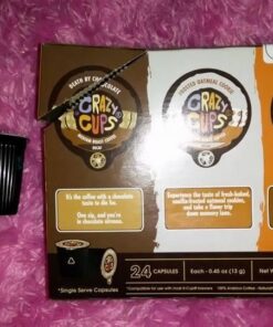 Crazy Cups Flavored Decaf Coffee Pods, Decaf Variety Pack, Decaffeinated Coffee for Keurig Machines, for Hot or Iced Coffee, Single Serve Coffee in Recyclable Pods, 0.45 Oz (Pack of 24) 0.45 Ounce (Pack of 24) 45 617iOQRpikL