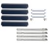 Direct Store Parts Kit DG149 Replacement for Charbroil 463247310,463257010 Gas Grill Burner,Crossover Tubes,Heat Shield-4 Pack (SS Burner + SS Carry-Over Tubes + Porcelain Steel Heat Plate) SS Burner + SS Carry-over tubes + Porcelain Steel Heat Plate
