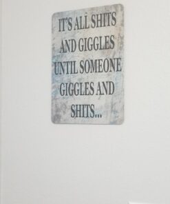 Rogue River Tactical Funny Sh%TS and Giggles Metal Tin Sign, 12x8 Inch, Wall Decor Man Cave Bar 15 617jF5hCCRL