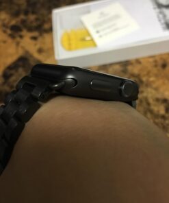 Simpeak Business Metal Band Compatible with Apple Watch Series 9 8 7 (45mm) Series 6 SE 5 4 (44mm) Series 3 2 1 (42mm) Women Men Solid Stainless Steel Band Strap Replacement for iWatch 45mm 44mm 42mm 34 617jGVkz0TL