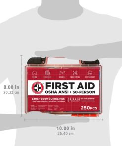 Be Smart Get Prepared First Aid Kit, 250 Piece. Exceeds OSHA ANSI Standards for Office, Home, Car, School, Emergency, Survival, Camping, Hunting, & Sports. FSA HSA 22 617m8OH9ZqL