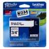 Brother Genuine P-Touch TZE-241 Tape, 3/4" (0.70") Standard Laminated P-Touch Tape, Black on White, Perfect for Indoor or Outdoor Use, Water Resistant, 26.2 Feet (8M), Single-Pack Regular 32 617mOsK52qL