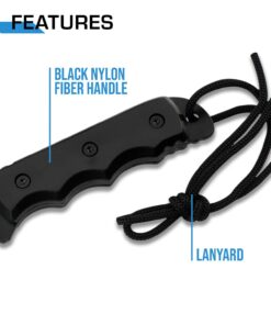 MTech USA MT-20-35 Series Fixed Blade Knife, Black Drop Point Blade, Plastic Handle, 8-Inch Overall 28 617mYldEZ7L