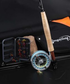 Sougayilang Saltwater Freshwater Fly Fishing Rod with Reel Combo Kit A: Silver Kits with Bag 11 617ms2V54RL