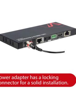 AV Access HDBaseT HDMI Extender Over Single Cat5e/6/6a/7 4K@60Hz (230ft/70m), 1080P (330ft/100m), with Ethernet Port, HDR10+, YUV4:2:0, HDCP 2.2, Plug & Play, IR Return & PoE, Smart EDID (4KEX100-L) 4K HDMI over Single Ethernet Cable 15 617n8cPG2PL