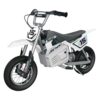 Razor MX400 Dirt Rocket 24 Volts Motocross Electric Dirt Bike with Hand Operated Brakes, Retractable Kickstand, and Folding Metal Pegs, White 11 617oO0e1 KL