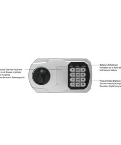 HONEYWELL - 5101 Steel Security Safe with Hotel-Style Digital Lock, 0.27-Cubic Feet, Black 11 617p r5duML