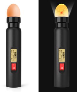 HBlife Bright Cool LED Light Egg Candler Tester for Watching Eggs Development, with 2 Soft Rubber Attachments for Eggs, Powered by Power Cord Only 18 617p6qxkHgL