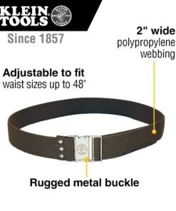 Klein Tools 5225 Tool Belt, Adjustable Electrician Belt is 2-Inch Wide, Adjusts for 48-Inch Waist,Brown Brown 21 617pc3qoIjS