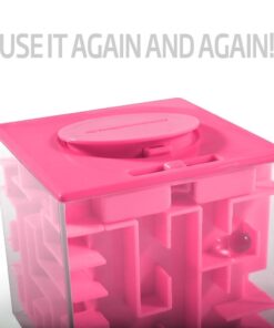 Trekbest Money Maze Puzzle Box - A Fun Unique Way to Give Gifts for Kids and Adults (Pink) Pink 8 617rHXeoUL