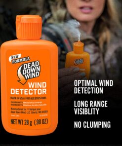 Dead Down Wind Hunting Wind Detector | Odorless Wind Direction Indicator, Longer Range Visibility, Detects Subtle Breezes, No Clumping, Mess Free Formula | Secure Squeeze Bottle | .98 Oz Orange One Size 9 617rLa1ovLL
