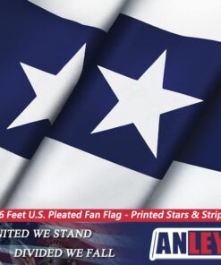 Anley USA Pleated Fan Flag, 3x6 Feet American US Bunting Flags Patriotic Stars & Stripes - Sharp Color and Fade Resistant - Canvas Header and Brass Grommets - United States 3 x 6 Feet Half Fan Banner 3x6 Ft 1pc 22 617shXJijqL