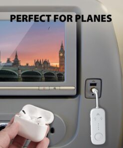 Alternative view of Avantree Relay - Premium Airplane Bluetooth 5.3 Adapter for All Headphones, aptX Low Latency, Supports 2 Headphones or AirPods, Wireless Audio Transmitter for in-Flight, TV, Gym, Tablets White Adapter