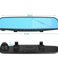 Car DVR Rear View Mirror Video Recroder 4.3" inch Back Up Car Camera Dual Lens Cam Night Vision Front and Rear Backup Reverse Security for Car 19 617uJ2N97CL