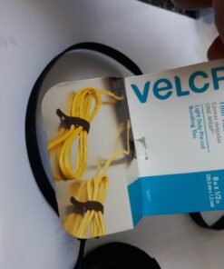 VELCRO Brand ONE-WRAP Cable Ties | 25Pk | 8 x 1/2" Black Cord Organization Straps | Thin Pre-Cut Design | Wire Management for Organizing Home, Office and Data Centers 35 617udpRPcBL