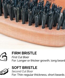 ZEUS Boar Bristle Beard & Mustache Brush for Men, 3.5" Firm-Bristle Small Travel Beard Brush - Made in Germany FIRM BRISTLES 22 617wIE4tKNL