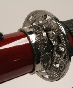 Alternative view of Ace Martial Arts Deluxe Red Dragon Katana Samurai Sword 3pc Set w/Stand Burgundy