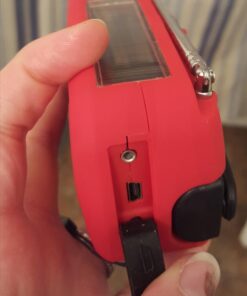 iRonsnow Solar Emergency Hand Crank Weather Radio, Portable Self Powered NOAA AM/FM Radios with SOS Alarm LED Flashlight 2000mAh Power Bank Smart Phone USB Charger for Camping (Red) 36 617wX1a5KIL