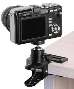 SLOW DOLPHIN Tripod Camera Clip Clamp Flash Reflector Holder Mount with 1/4 Inch Screw 360 Degree Swivel for Studio Backdrop Camera SLR, Digital SLR, Video Came(Black) Tripod Clip Clamp 1 pack 17 617x4Y8a8dL