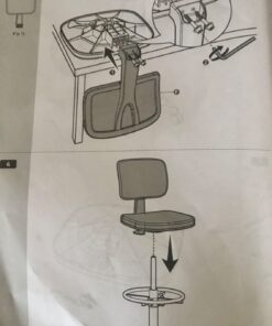 Amazon Basics Mid-back Mesh Office Drafting Chair Stool with Adjustable Footrest, Black No Arms 57 617x7hYEGIL