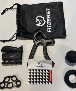FitBeast Grip Strengthener Forearm Strengthener Hand Grips Strengthener Kit - 5 Pack Adjustable Resistance Black 42 617zMEVBj3L