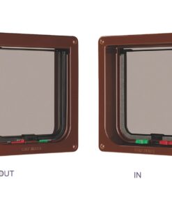 Cat Mate 4 Way Locking Cat Flap with Door Liner, Brown Medium 10 617zg1XPtwL