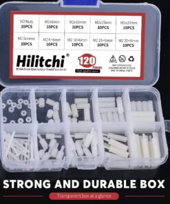 Hilitchi 120pcs M2 Male Female Nylon Hex Spacer Standoff Screw Nut Assortment Kit (Nylon M2) Nylon - M2 12 617zjdqKsTL