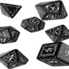 Elven Dice set Black/white (7) Board Game 18 618 0IHRmIL
