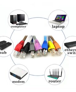 Accessbuy 100 Pack RJ45 CAT6 CAT6E CAT5 CAT5E Ethernet Network Cable Strain Relief Boots Cable Connector Plug Cover Mixed Color for Laptop 23 618 FUZHmxL