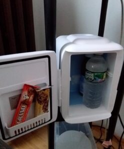 Cooluli Mini Fridge for Bedroom - Car, Office Desk & Dorm Room - Portable 4L/6 Can Electric Plug In Cooler & Warmer for Food, Drinks, Skincare Beauty & Makeup - 12v AC/DC & Exclusive USB Option, White 37 618 VFqGeUL